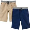imageSimple Joys by Carters Boys Shorts Pack of 2Light Khaki BrownNavy