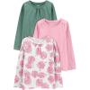 Green Dots/Grey Floral/Pink