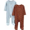 Blue/Brown Animal Print