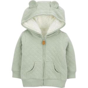imageSimple Joys by Carters Baby Hooded Sweater Jacket with Sherpa LiningGreen