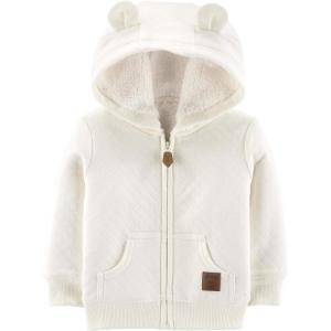 imageSimple Joys by Carters Baby Hooded Sweater Jacket with Sherpa LiningOatmeal