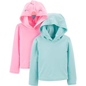 imageSimple Joys by Carters Girls 2Pack Assorted Rashguard SetsAqua BluePink