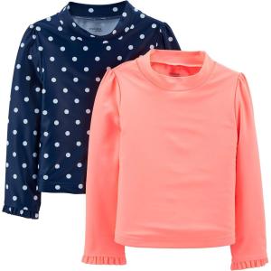 imageSimple Joys by Carters Girls 2Pack Assorted Rashguard SetsCoral PinkNavy