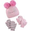 imageSimple Joys by Carters Baby Hat and Mitten SetGrey StripePinkHearts