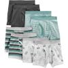 imageSimple Joys by Carters Boys 8Pack UnderwearDark GreyGreen Mini StripeGrey DinosaurStripe