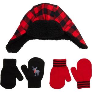 imageSimple Joys by Carters Baby Hat and Mitten SetBuffalo Check