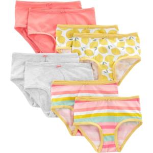 imageSimple Joys by Carters Girls 8Pack UnderwearGreyPinkFruitStripe