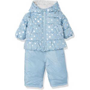 imageSimple Joys by Carters babygirls Waterresistant Snowsuit Set  Hooded Winter JacketBaby Blue