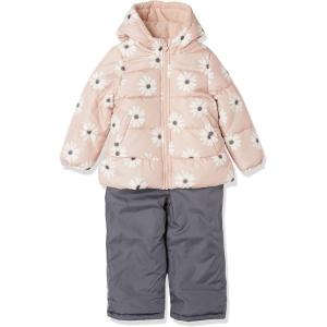 imageSimple Joys by Carters babygirls Waterresistant Snowsuit Set  Hooded Winter JacketPastel Pink Flowers