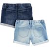 imageSimple Joys by Carters Girls Denim Shorts Pack of 2Dark DenimLight Denim