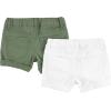 imageSimple Joys by Carters Girls Denim Shorts Pack of 2OliveWhite