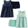 Mint Green Birds/Navy Dots