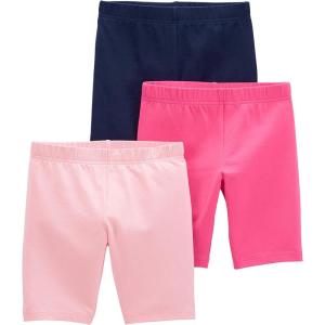imageSimple Joys by Carters Babies Toddlers and Girls Bike Shorts Pack of 3PinkNavy