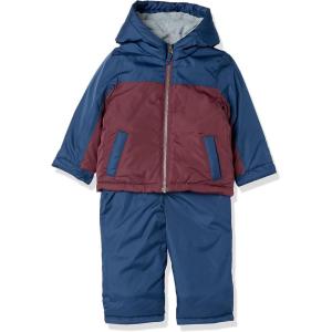 imageSimple Joys by Carters babyboys 2piece Snowsuit Set Winter Jacket and Skibib PantsNavy Burgundy