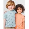 imageSimple Joys by Carters Baby Boys 3Pack ShortSleeve Tee ShirtsDusty BlueGold StripeTapestry Blue Stripe