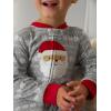 imageSimple Joys by Carters Kids Holiday Loosefit Flame Resistant Fleece Footed PajamasLight Grey SantaMint Green Christmas Print