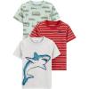 Light Green Cars/Red Stripe/White Shark