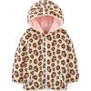 imageSimple Joys by Carters Baby Girls Puffer JacketBeige Pink Leopard Print