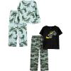 Aqua Blue Dinosaur/Black Trucks/Green Camo