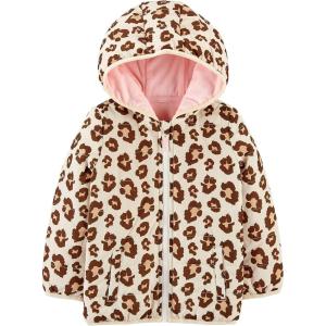 imageSimple Joys by Carters Baby Girls Puffer JacketBeige Pink Leopard Print