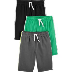 imageSimple Joys by Carters Boys 3Pack Mesh ShortsBlackGreenGrey