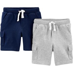 imageSimple Joys by Carters Boys Knit Cargo Shorts Pack of 2NavyGrey