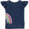 imageSimple Joys by Carters Girls ShortSleeve Shirts and Tops Pack of 3Grey RainbowLight Orange Mixed PrintNavy Unicorn