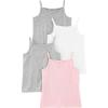 imageSimple Joys by Carters Girls and Toddlers Tank Tops Pack of 4Grey HeatherLight PinkWhite