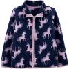imageSimple Joys by Carters Unisex Toddlers FullZip Fleece JacketLilac Navy Unicorn