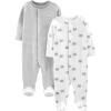 Light Grey Mini Stripe/White Elephant