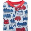 imageSimple Joys by Carters Toddlers and Baby Boys SnugFit Footed Cotton Pajamas Pack of 3Blue FiretruckGrey StripeWhite Dinosaur