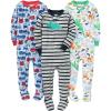Blue Firetruck/Grey Stripe/White Dinosaur