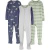 Green Stripe/Grey Heather/Indigo Wash Dinosaur