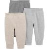imageSimple Joys by Carters Baby 3Pack Thermal PantsBeigeDark GreyGrey