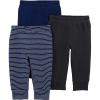 imageSimple Joys by Carters Baby 3Pack Thermal PantsBlackDark Blue StripeNavy