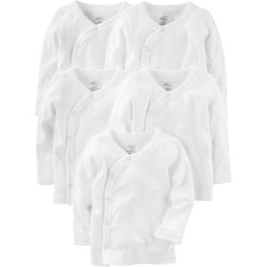 imageSimple Joys by Carters Baby 5Pack Sidesnap LongSleeve ShirtWhite