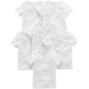 imageSimple Joys by Carters Baby Boys 6Pack Sidesnap ShortSleeve ShirtWhite