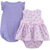 imageSimple Joys by Carters babygirls 2pack Sleeveless RompersPurple BerriesViolet