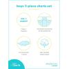 imageSimple Joys by Carters babyboys 3piece Playwear SetBlue ChompGrey SharkStripe