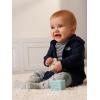 imageSimple Joys by Carters babyboys 4piece Jacket Pant and Bodysuit SetDark BlueGreenGrey DinosaurNavy Stripe