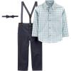 imageSimple Joys by Carters Toddlers and Baby Boys 4Piece Special Occasion Bowtie and Suspender Pants SetCharcoalGreen Grey CheckedNavy Dots