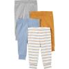 Blue/Gold/Grey Heather/White Stripe