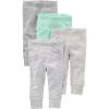 imageSimple Joys by Carters Unisex Babies Fleece Pants Pack of 4GreyLight GreyMint GreenStripe