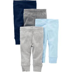 imageSimple Joys by Carters Unisex Babies Fleece Pants Pack of 4BlueGreyWhite