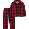 imageSimple Joys by Carters Toddlers and Baby Boys 2Piece Coat Style Pajama SetBlack Red Plaid