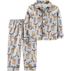 imageSimple Joys by Carters Toddlers and Baby Boys 2Piece Coat Style Pajama SetGrey Moose