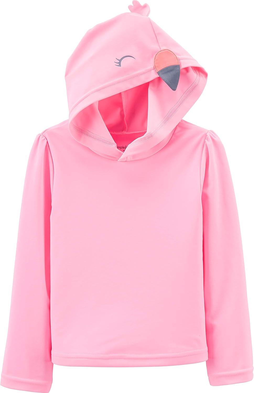imageSimple Joys by Carters Girls Baby and Toddler 2Pack RashguardsAqua BluePink