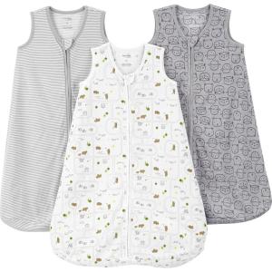 imageSimple Joys by Carters UnisexBaby 3Pack Cotton Wearable BlanketsAnimalStripe