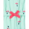 imageSimple Joys by Carters babygirls 3pack Romper Sunsuit and DressMint Green CherryNavy StripePink Floral