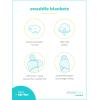 imageSimple Joys by Carters Baby Girls Cotton Swaddle Blankets MultipacksPink HeartsWhite Floral